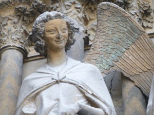 Cathédrale de REIMS- Ange de l'Annonciation, dit l'Ange au sourire.